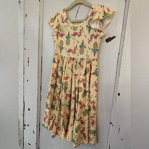 NWT DotDotSmile Size 5/6 Pink Flamingo Santa Dress